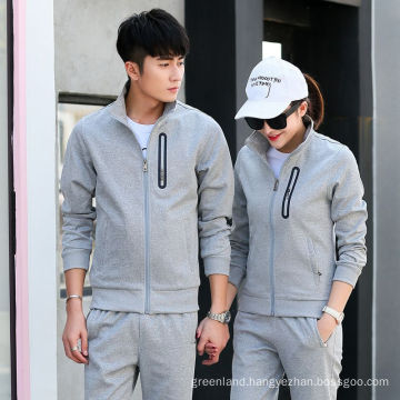 men's women's sport running 2-piece tracksuit with sweatshirt sweatpant for men women